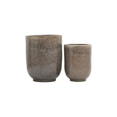 POT DX TAUPE SET OF 2 OUTDOOR 